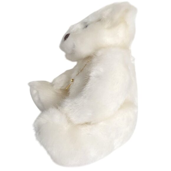 Dakin White Plush Bear of Faith Religious Teddy With Gold Cross Necklace 9" - Picture 3 of 6